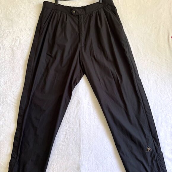 FootJoy FJ DryJoys Men’s Black Waterproof SZ L Golf/Rain Pants 32"L EUC Pockets - Picture 1 of 14